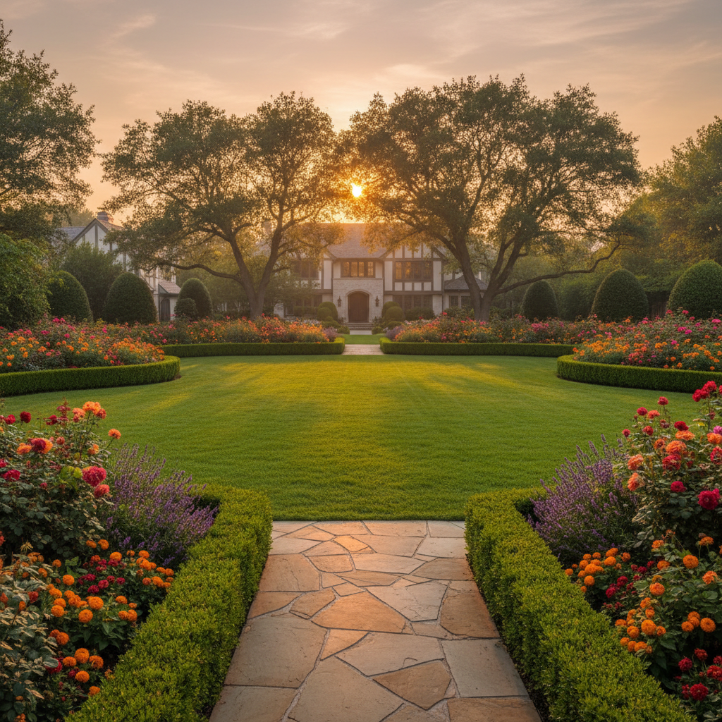Beautifully landscaped garden